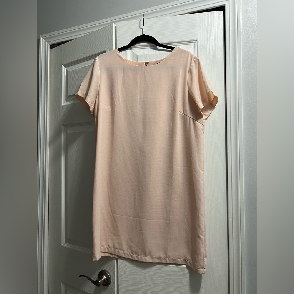 Elegant blush Short Sleeve Dress